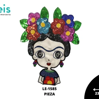 PARCHES LENTEJUELA FTIDA KHALO CORONA FLORES LE-1685