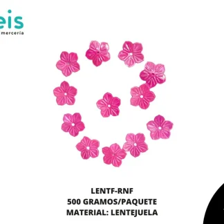 ACCESORIOS AYM LENTEJUELA FLOR LENTF-RNF 12mm 500 GRS/PQT ROSA NEON