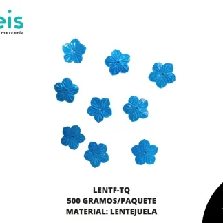 ACCESORIOS AYM LENTEJUELA FLOR LENTF-TQ 12mm 500 GRS/PQT TURQUESA