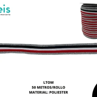 CINTA DECORATIVA TOMMY CON LUREX PLATA