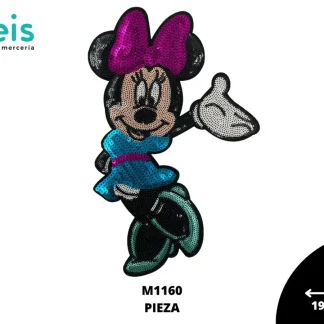 PARCHES LENTEJUELA MINNIE VESTIDO M1160 AZUL