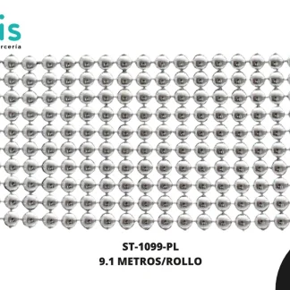 STRASS PLASTICO 11.5CM MB12L PLATA 9M