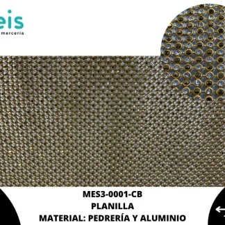 MESH 3 PIEDRA 3MM MES3-0001-CB 1.20mtsX45cm COMBINADO