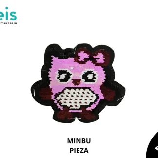 PARCHES LENTEJUELA MINI BHUO MINBU 10cmX11cm ROSA