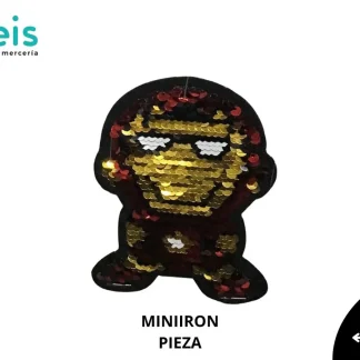 PARCHES LENTEJUELA MINI IRON MAN MINIIRON 11cmX12cm
