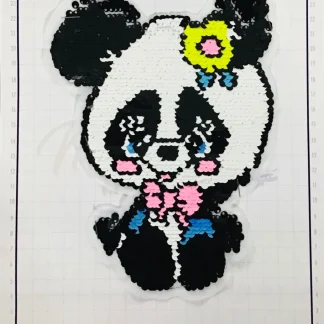 PARCHES LENTEJUELA REVERSIBLE PANDA FLOR/MOÑO ML271
