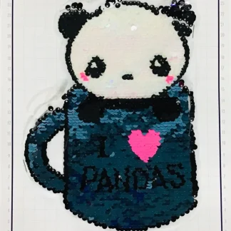 PARCHES LENTEJUELA REVERSIBLE OSO PANDA ML316 AZUL