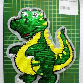 PARCHES LENTEJUELA REVERSIBLE DRAGON ML379 VERDE