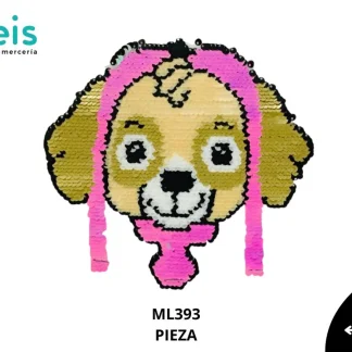 PARCHES LENTEJUELA REVERSIBLE PERRO ML393 CAFE