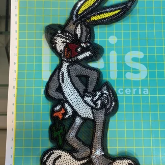 PARCHES LENTEJUELA BUGS BUNNY CUERPO COMPLETO ML536 AMARILLAS
