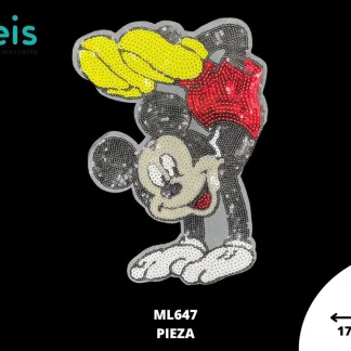 PARCHES LENTEJUELA MICKEY MAROMETA ML647