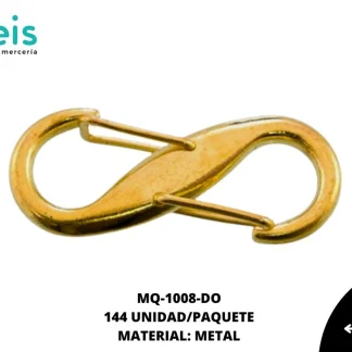 MOSQUETON DBL 38mm DORADO 144 U/ PQT