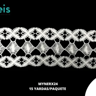 GUIPIUR SEDA DE LECHE PLANO MYNERX24 BLANCO 8 CM 15 YARDAS/PAQUETE