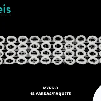 GUIPIUR SEDA DE LECHE PLANO MYRR-3 BLANCO 5.5 CM 15 YARDAS/PAQUETE