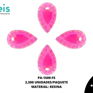 PIEDRA RESINA GOTA 5X8MM FIUSHA 2500 U/PQT