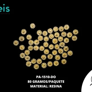 PIEDRA RESINA RED FLOR REF: PRR-4 DORADO 80 grs/pqt
