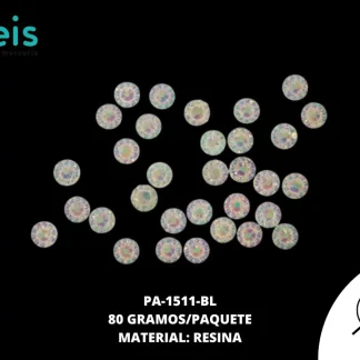 PIEDRA RESINA RED FLOR BO REF: PRR-4 BLANCO 80 grs/pqt