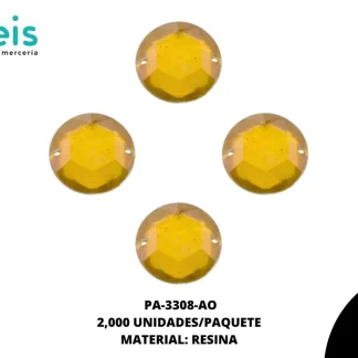 PIEDRA HILO REDONDA 13MM AMARILLO 2000U