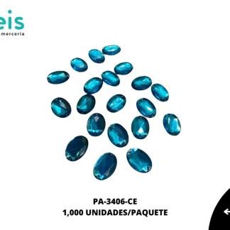 PIEDRA HILO OVALADA AZUL CELESTE 3406 1000U