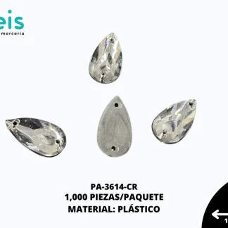 PIEDRA HILO GOTA 11X20 CRISTAL 1000U/PAQ