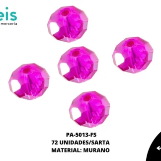 PIEDRA MURANO RONDELA REF:6X8MM FIUSHA 72 U/SARTA