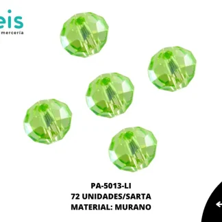 PIEDRA MURANO RONDELA REF:6X8MM LIMON 72 U/SARTA