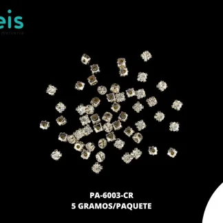 REMACHES METAL PIEDRA PA-6003-CR 6mm 720 PZ/PQT CRISTAL