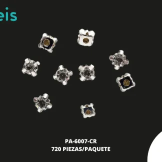 REMACHES METAL PIEDRA PA-6007-CR 6mm 720 PZ/PQT CRISTAL