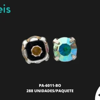 REMACHES METAL PIEDRA HILO RED ZIRCON PA-6011-BO 8mmX8mm 288 PZ/PQT BO 8