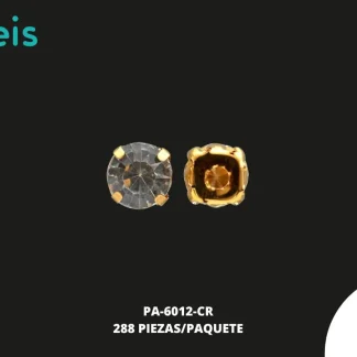 REMACHES METAL PIEDRA PA-6012-CR 8mm 288 PZ/PQT CRISTAL