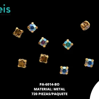 REMACHES METAL PIEDRA PA-6014-BO 4mm 720 PZ/PQT PLATA