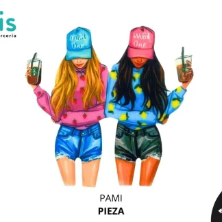 PARCHES DTF AMIGAS PAMI 25cmX24cm