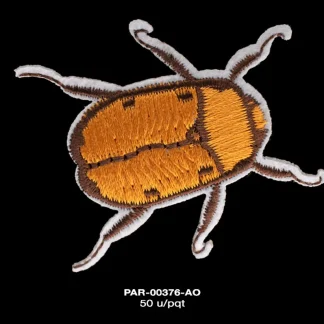 PARCHES BORDADOS Y ESTAMBRE INSECTO ESCARABAJO FINO PAR-00376-AO 5cmX4.5cm 50 PZ/PQT AMARILLO