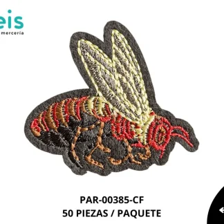 PARCHES BORDADOS Y ESTAMBRE FINO INSECTO PAR-00385-CF 5.5cmX4.5cm 50 PZ/PQT CAFÉ
