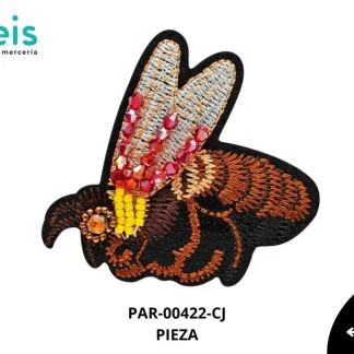 PARCHES BORDADOS Y ESTAMBRE INSECTO PAR-00422-CF 7.2cmX7cm CAFE
