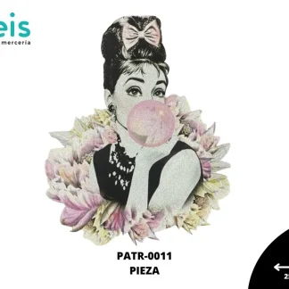 PARCHES DTF CHICA CHICLE ROSA PATR-0011 25cmX30cm