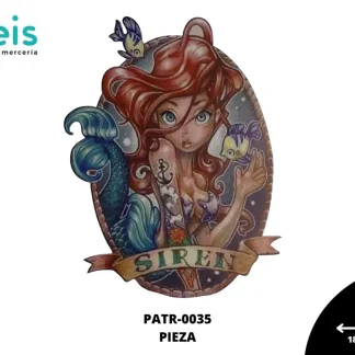 PARCHES DTF ARIEL SIREN PATR-0035 18.5cmX24cm