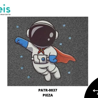 PARCHES DTF ASTRONAUTA CON CAPA ESTRELLAS AZULES PATR-0037 21cmX21cm