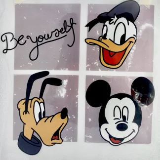 PARCHES DTF CUADRADO MICKEY,PLUTO Y DONALD BE YOURSELF PATR-0056