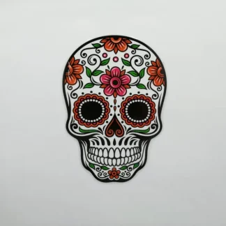 PARCHES DTF CALAVERA BLANCA FLOREADA PATR-0061