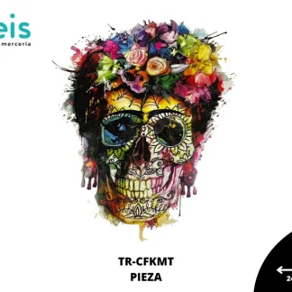PARCHES DTF CALAVERA FRIDA KAHLO PATR-0067 24cmX28cm MULTICOLOR