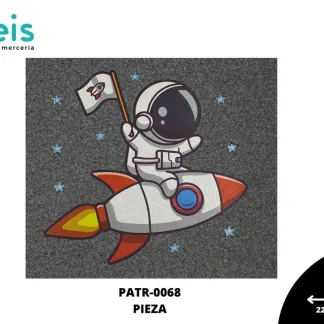 PARCHES DTF ASTRONAUTA EN COHETE PATR-0068 22.5cmX21cm