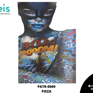 PARCHES DTF CHICA BOOM PATR-0069 23.5vmX32.5cm