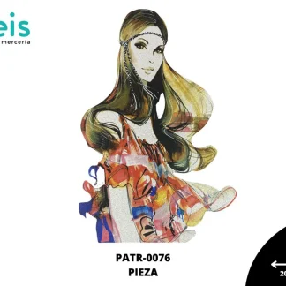 PARCHES DTF CHICA HIPPIE PATR-0076 20.5cmX30cm