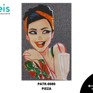 PARCHES DTF CHICA TATUAJE MALTEADA PATR-0080 19cmX30cm