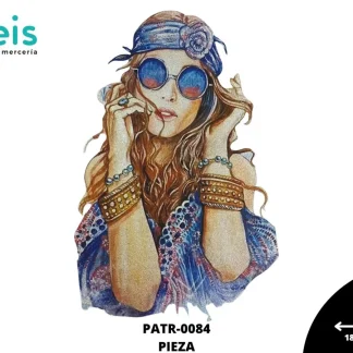 PARCHES DTF CHICA LENTES Y PUSERAS PATR-0084 18.5cmX30cm