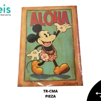 PARCHES DTF CUADRO MICKEY ALOHA PATR-0092 19cmX28cm