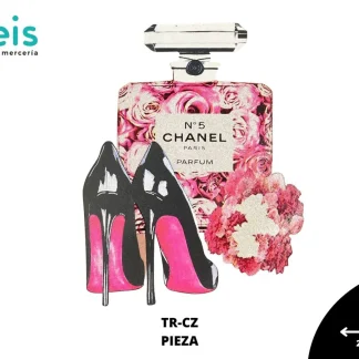PARCHES DTF CHANEL CON ZAPATILLAS PATR-0101 20cmX25.5cm