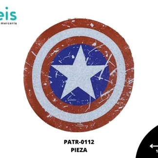 PARCHES DTF ESCUDO CAPITAN AMERICA PATR-0112 19cmX20cm
