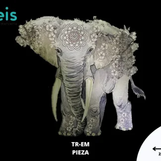PARCHES DTF ELEFANTE MANDALA PATR-0115 22cmX19cm